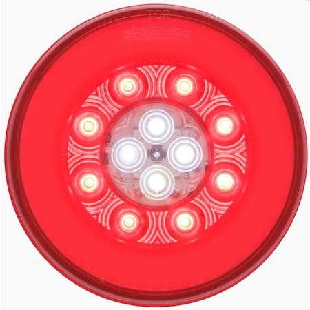 Optronics Glolight 4 Combination Stop/Turn/Tail/Back-Up Light, Grommet Mount, Weathertight Connections STL201RMB